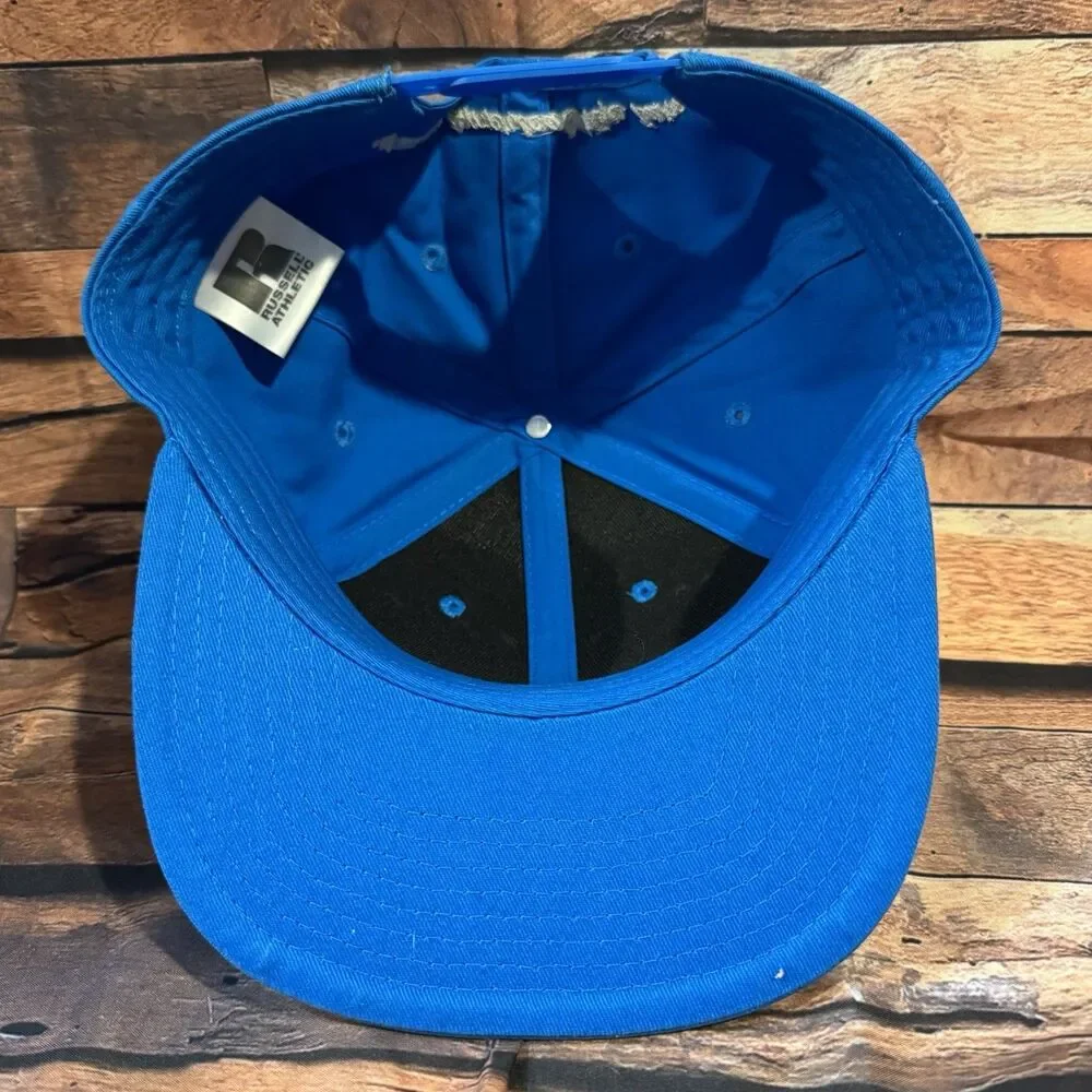 Russell Athletic Snapback Hat Cap Blue Flat Bill Worn By Americas Top Teams Mens